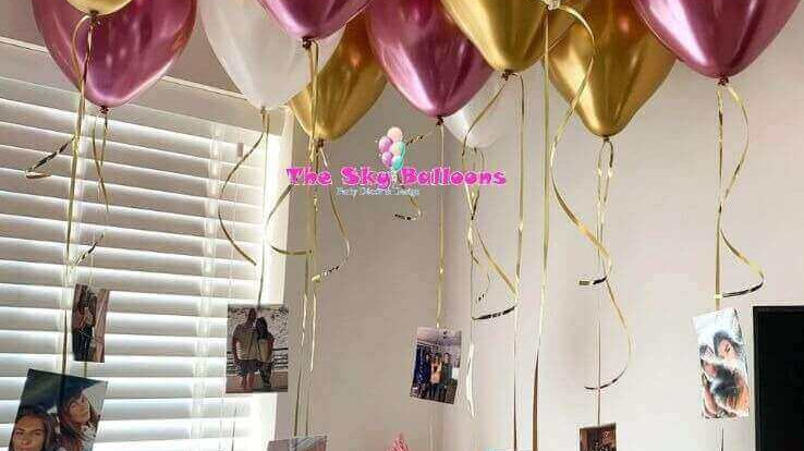 inflated helium balloons delivered