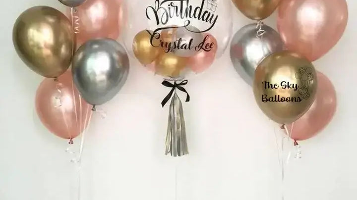 Inflated helium balloon delivery