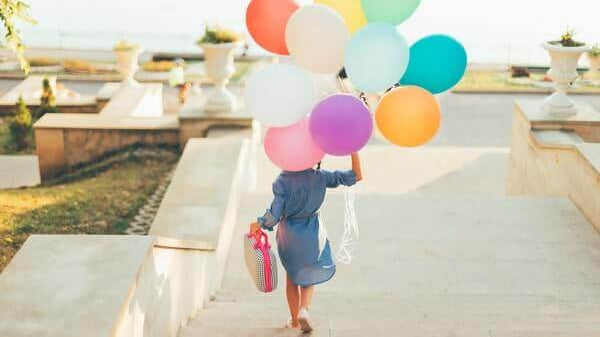 inflated helium balloons delivered