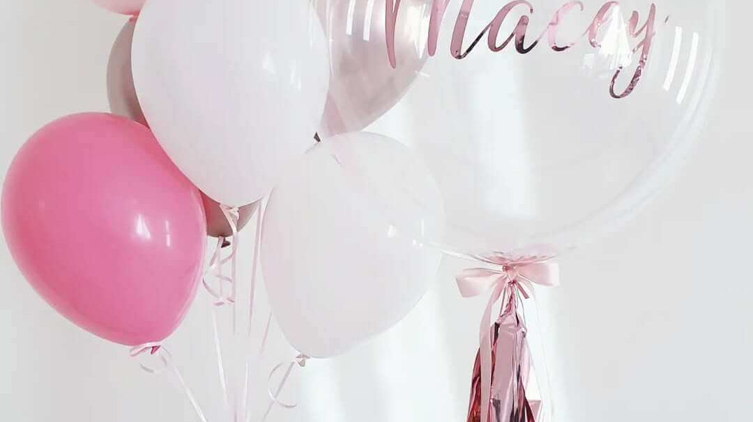 Rose gold personalized Balloons