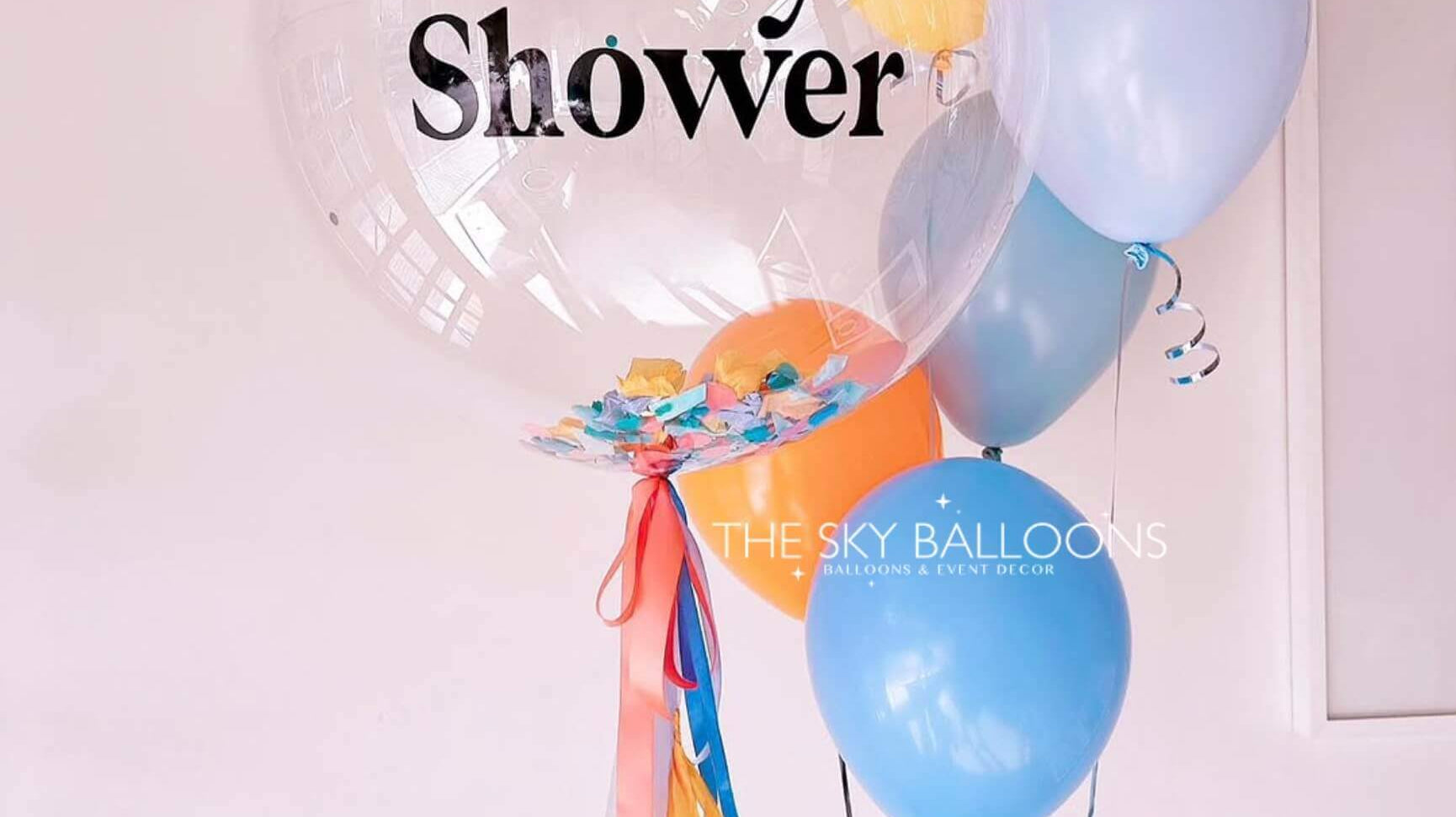Personalized colorfull baby shower balloons