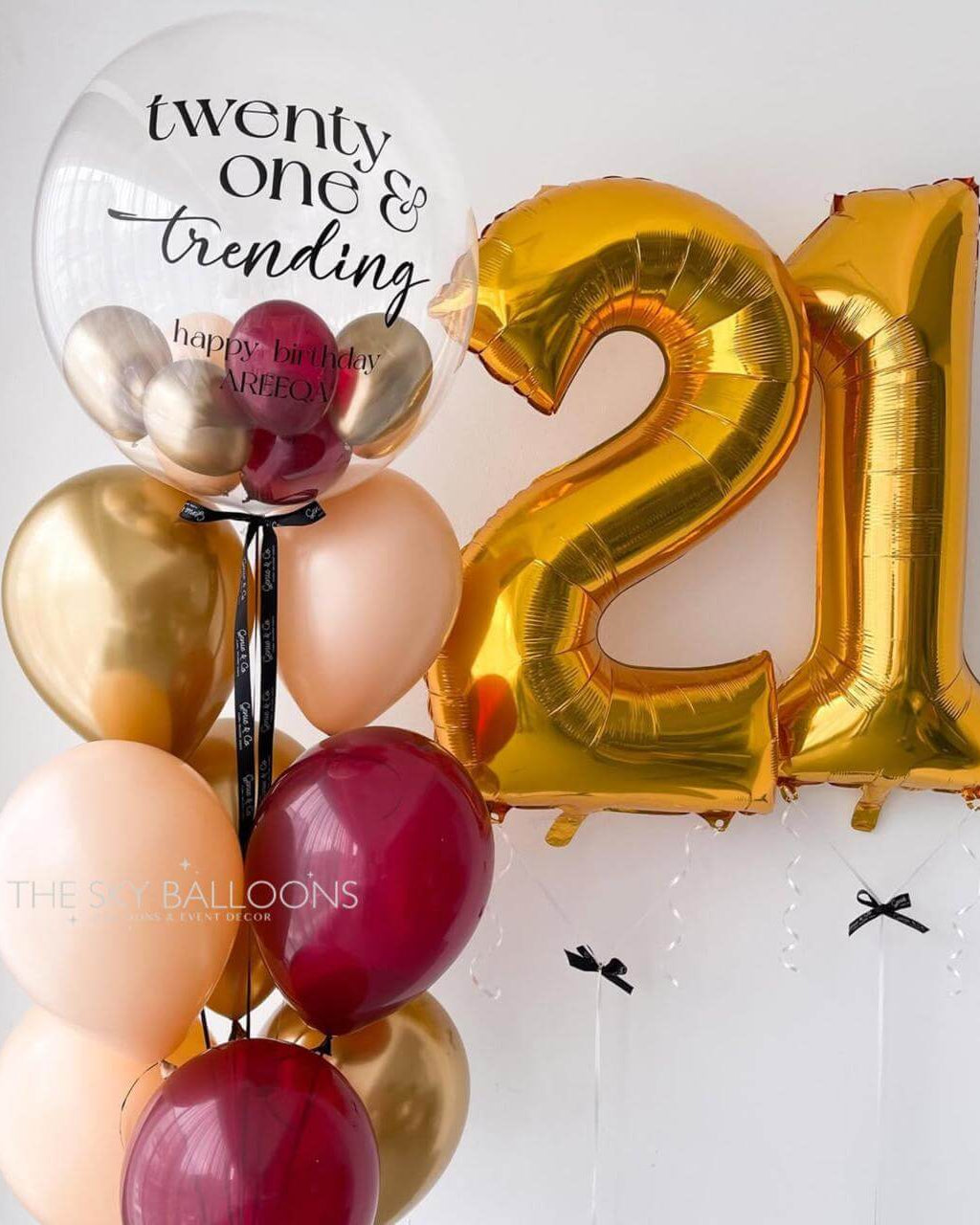 Custome Number Balloons Bouquet