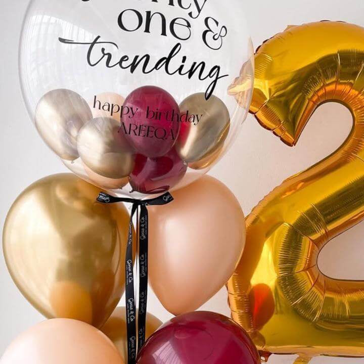 Custome Number Balloons Bouquet