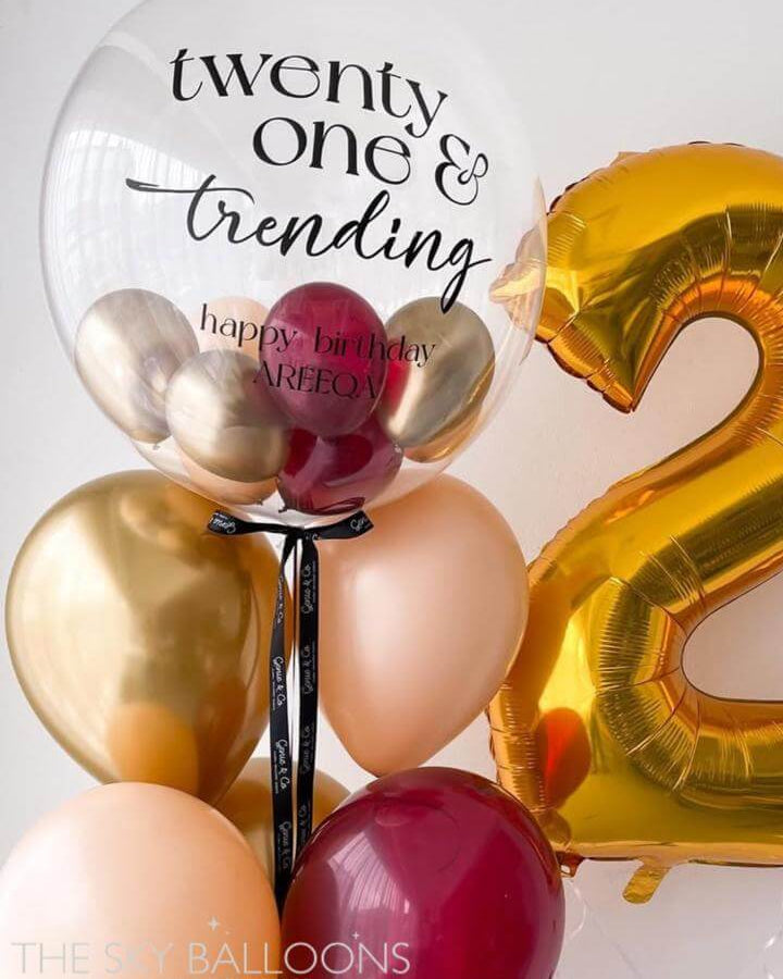 Custome Number Balloons Bouquet