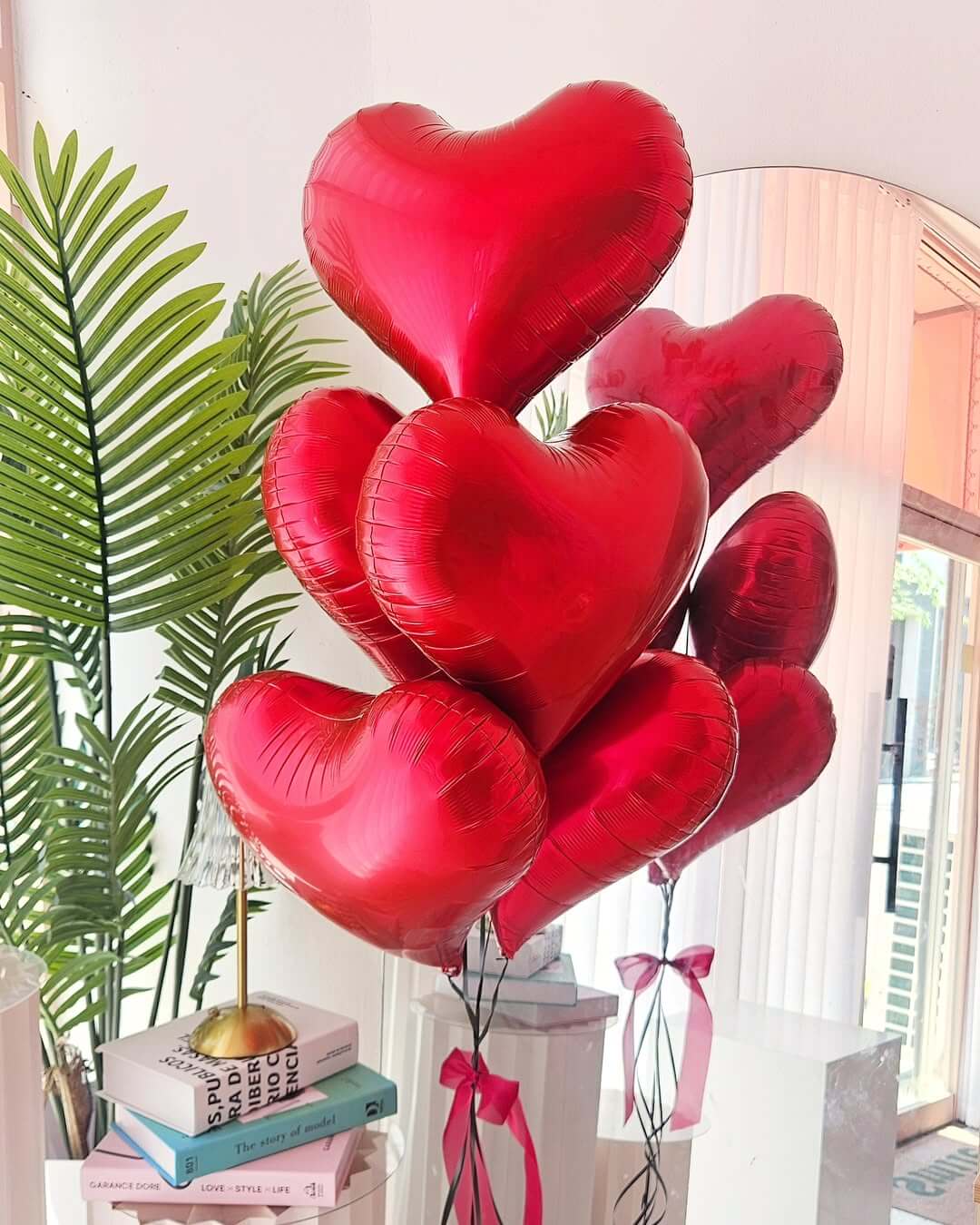 Heart & star foils balloons bouquet