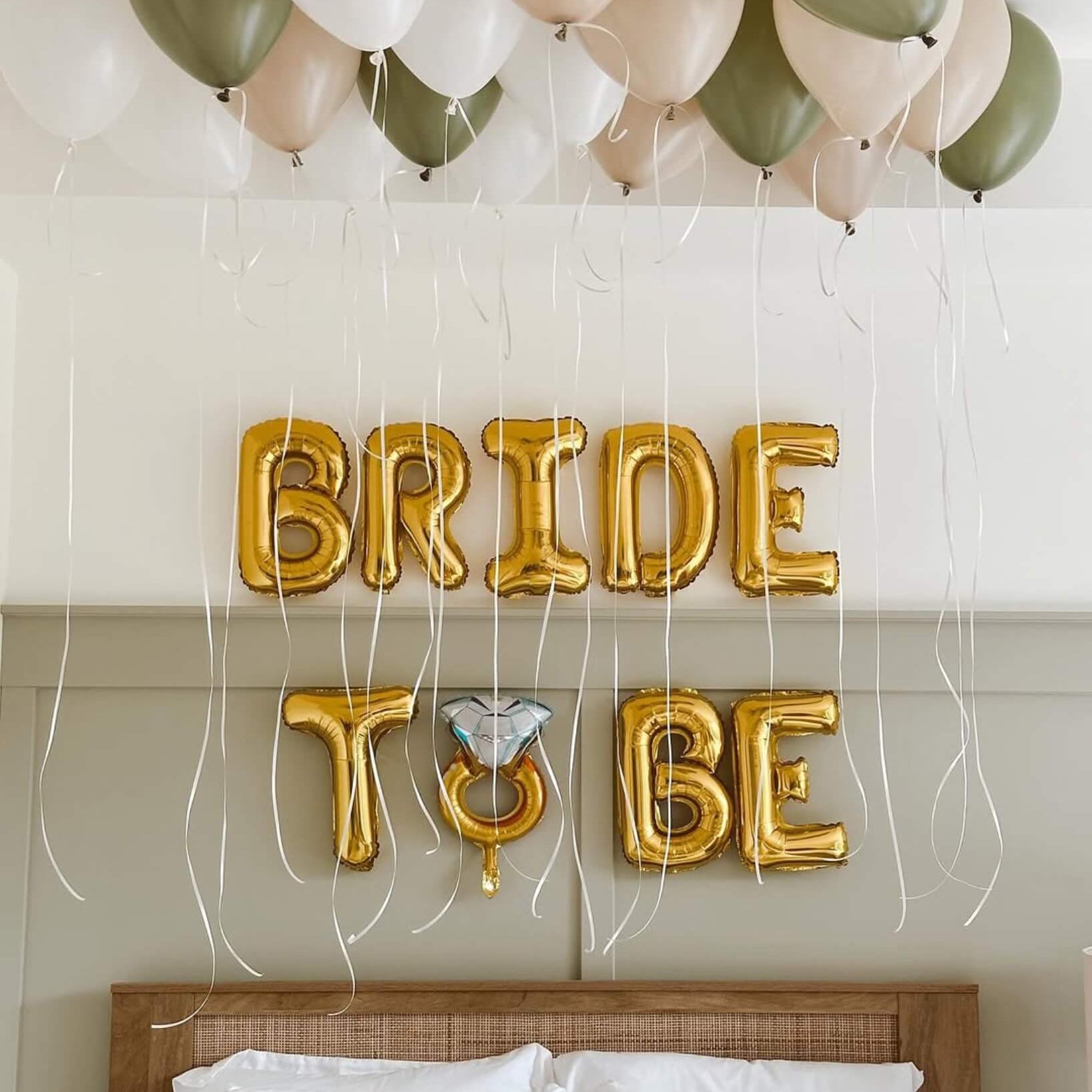 Bride to be balloons setup