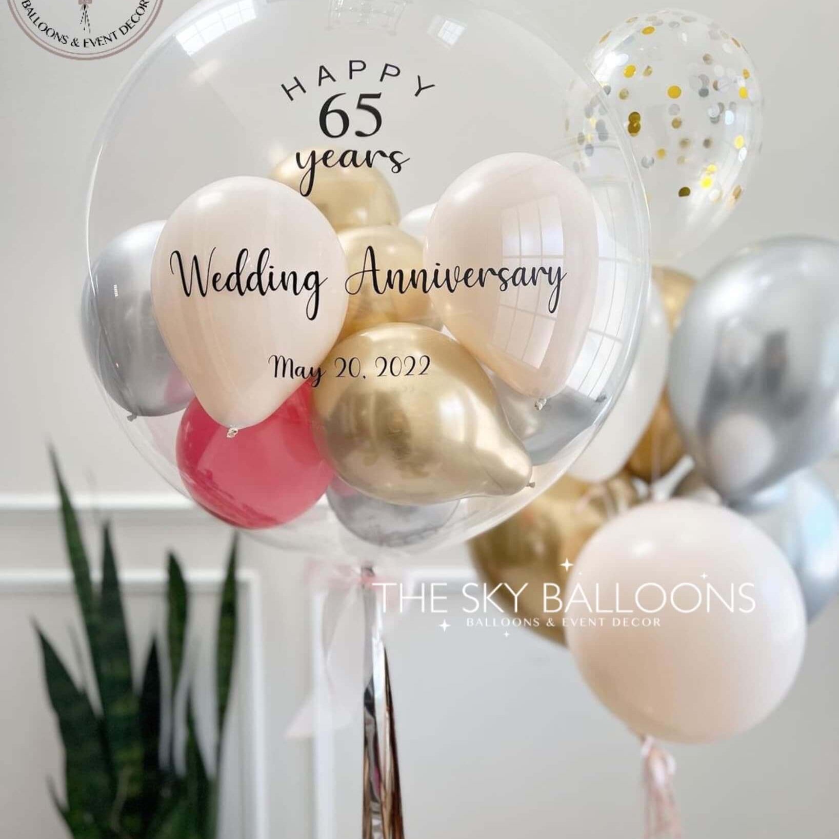 Happy anniversary balloons bouquet