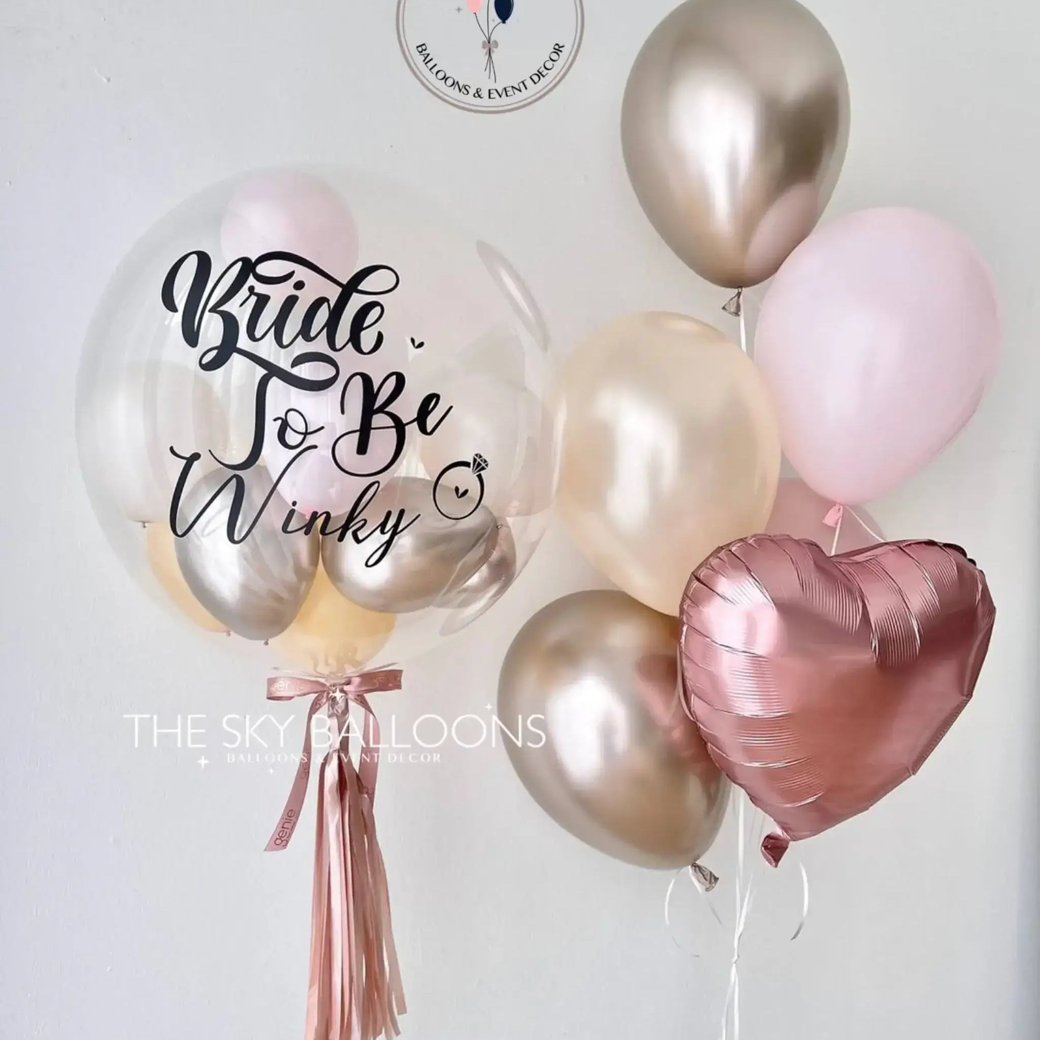 Bride to be balloons bouquet