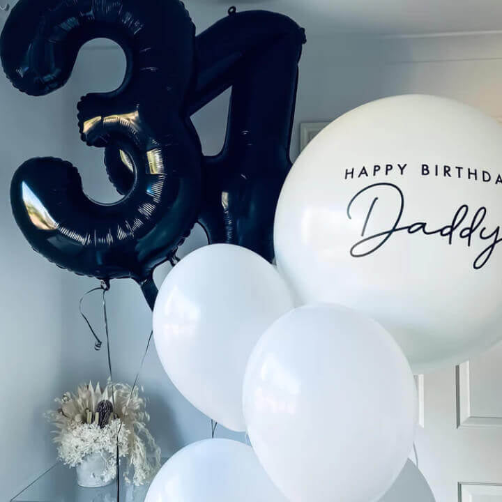 Luxury 24-inch Rose Gold Personalized Bubble Balloon with customizable text for birthdays, weddings, and special events