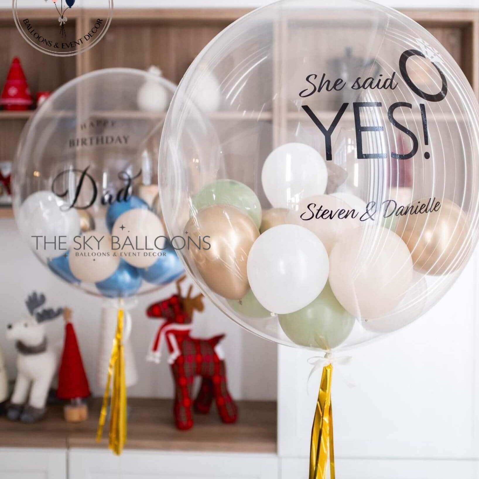 Personalized surprised balloons