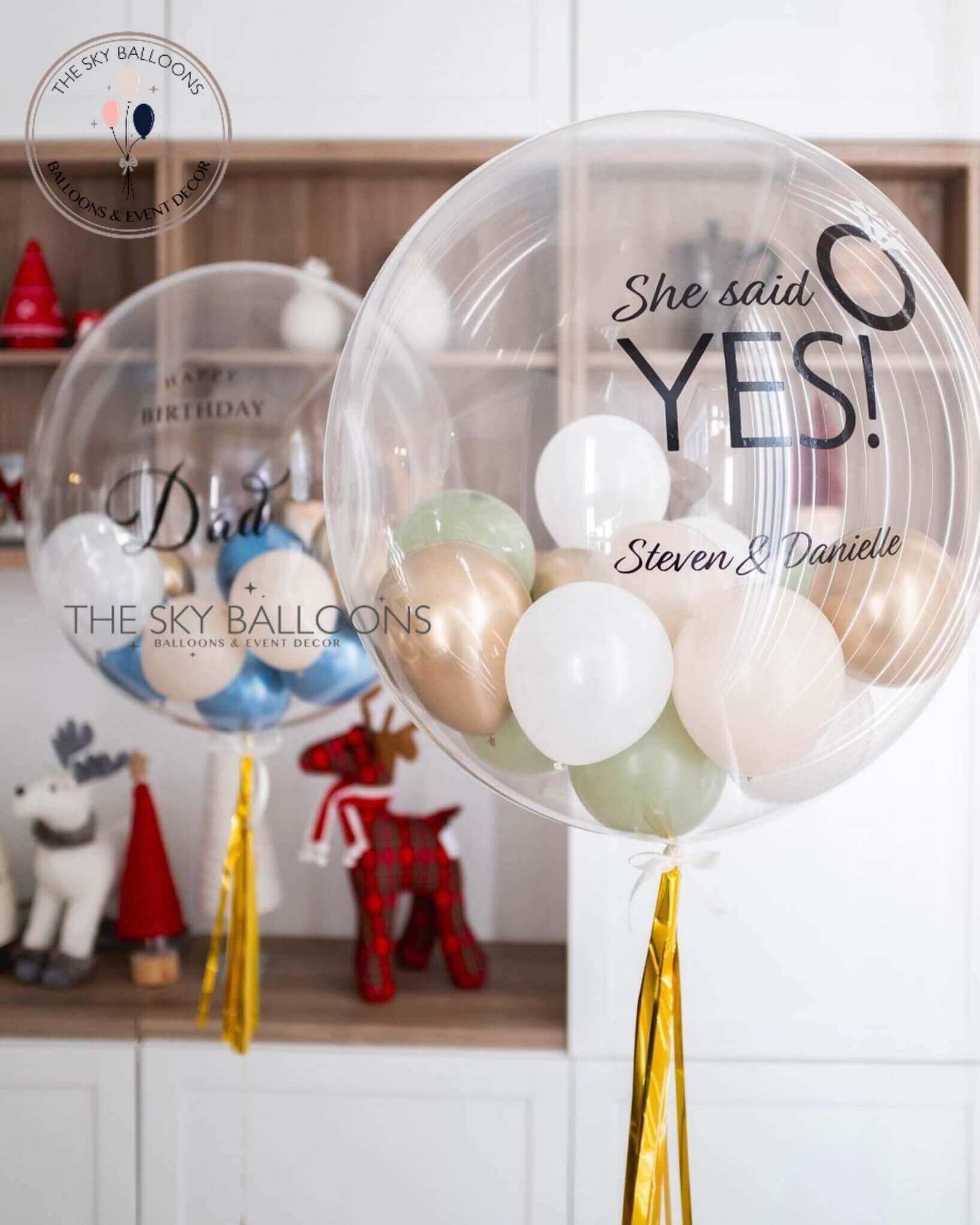 Personalized surprised balloons