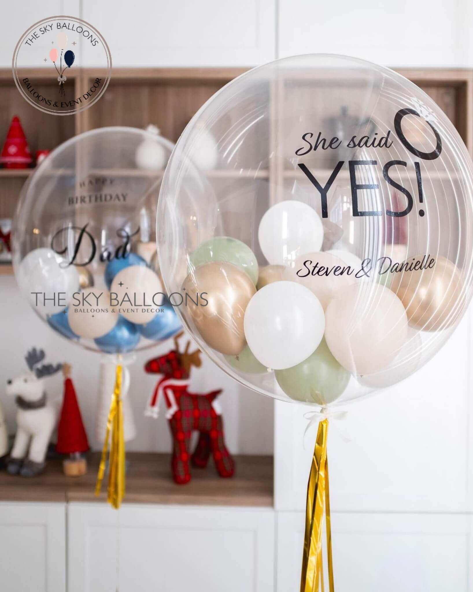 Personalized surprised balloons