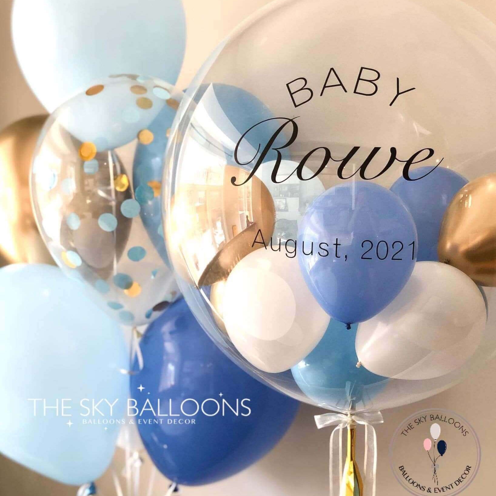 Colorful balloons floating in the sky, creating a festive and joyful atmosphere.