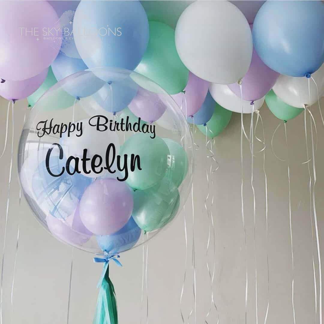Customised birthday balloon with unique design, ideal for special occasions