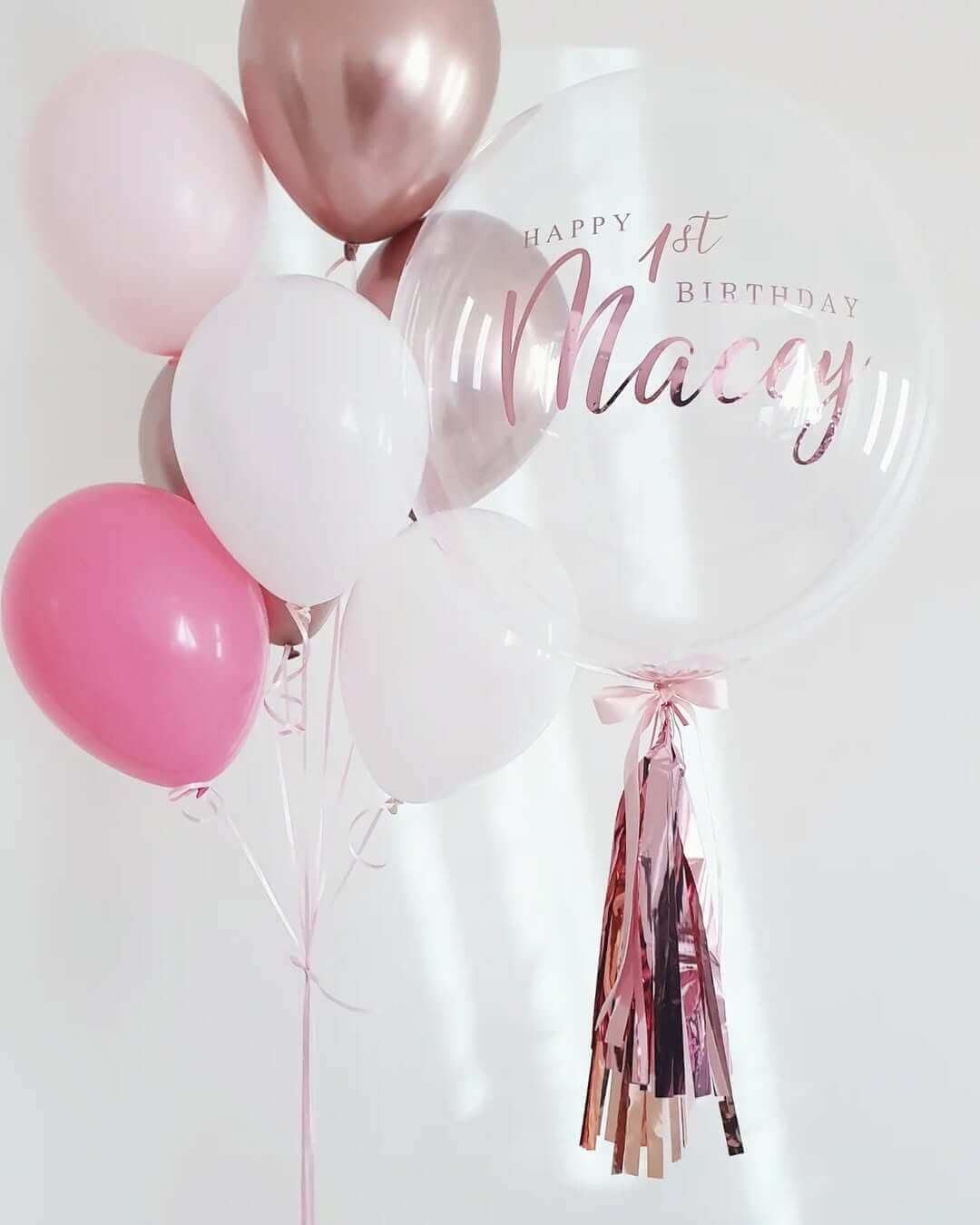 Rose gold personalized Balloons