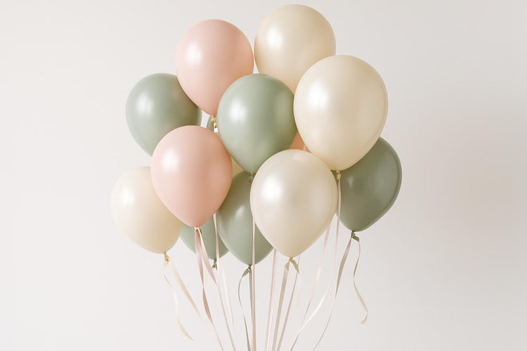 Best selling balloon products Dubai featuring a cluster of pastel color balloons ready for any celebration.