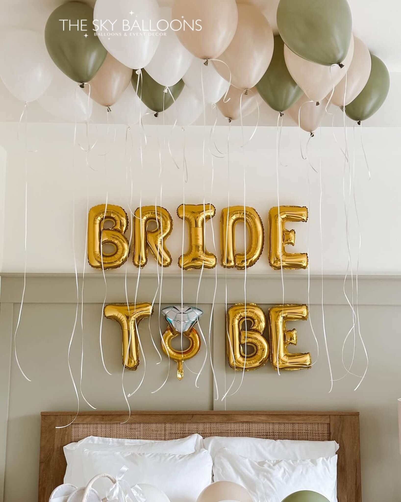 Bride to be balloons setup