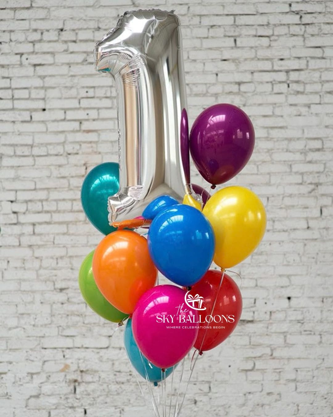 Number Balloon Birthday Bouquet