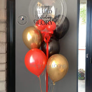Red & Gold Customized Balloon