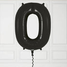 40-Inch Black Number 0 Balloon