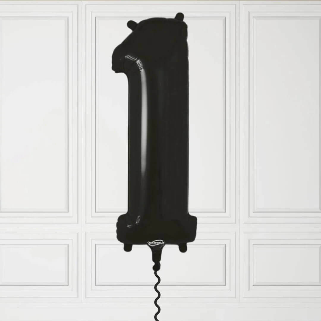 40-Inch Black Number 1 Balloon