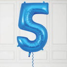 40-Inch Blue Number 5 Balloon – Helium Filled with Weight