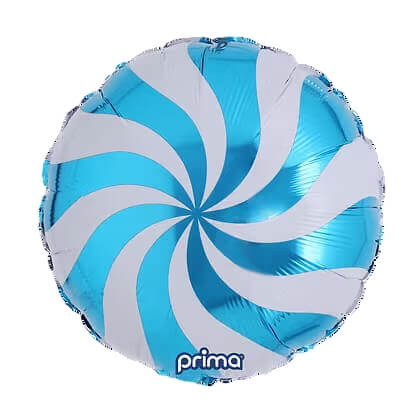 Blue Candy Swirl Foil Balloon