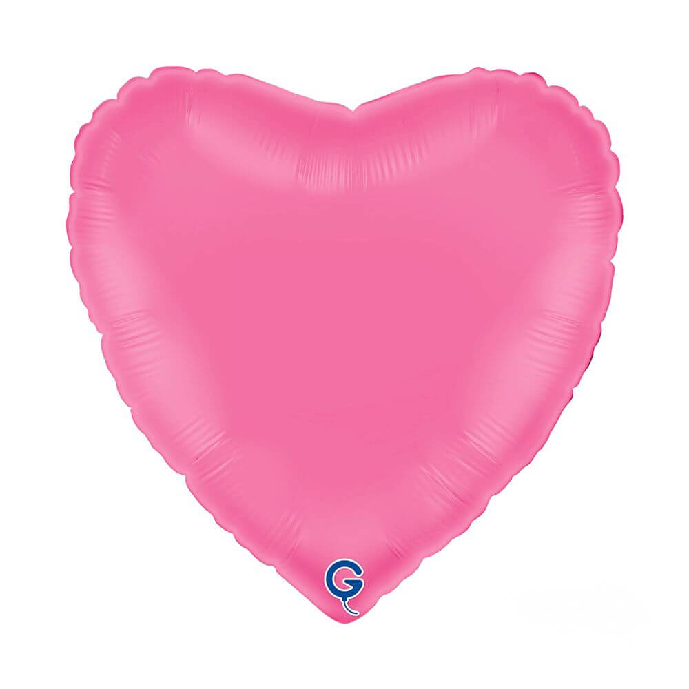 Bubble Gum Pink Satin Heart Foil Balloon