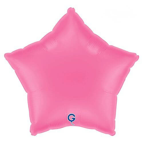 Bubble Gum Pink Satin Star Foil Balloon