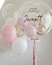 Pink And White Balloons Bouquet