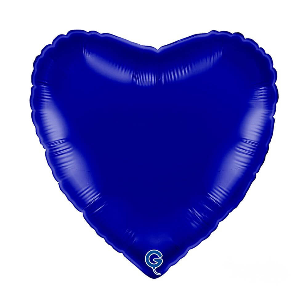 Capri Blue Satin Heart Foil Balloon