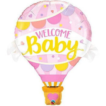 Welcome Baby Pink Foil Balloon