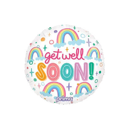 Get Well Soon Rainbow Foil Balloon