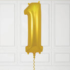 40-Inch Gold Number 1 Balloon – Helium Filled with Weight