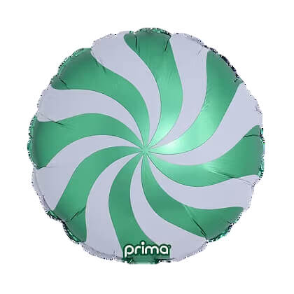 Green Candy Swirl Foil Balloon