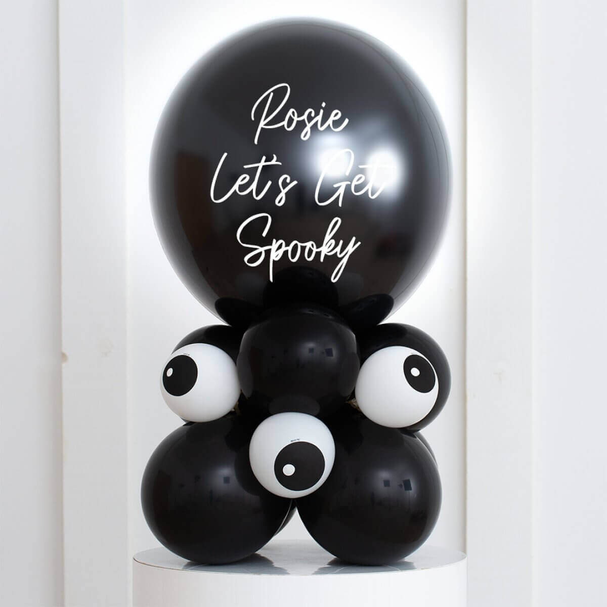 Personalized "Let's Get Spooky" Balloon Arrangement