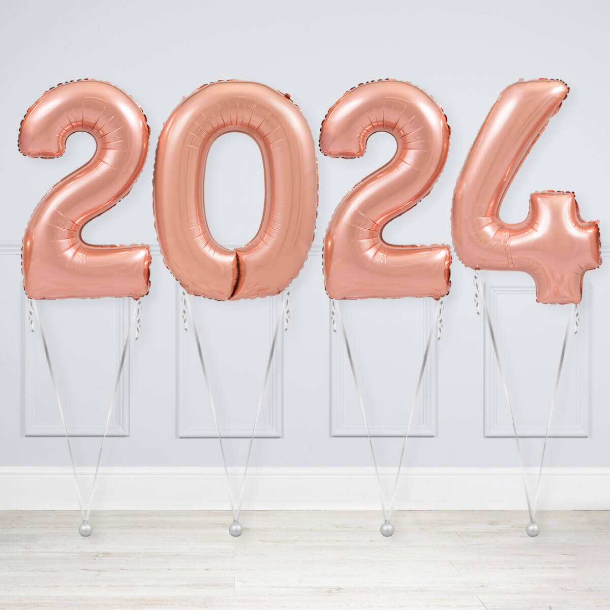 New Year Rose Gold Number