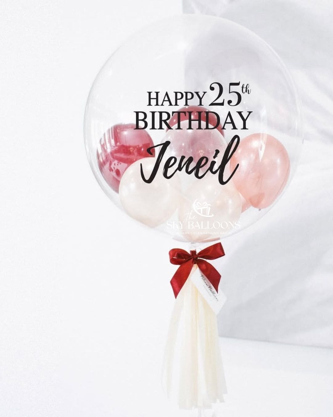 Jumbo Balloon Red, Rose Gold  & White
