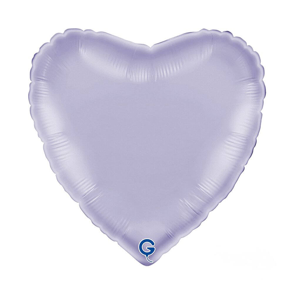 Lilac Satin Heart Foil Balloon
