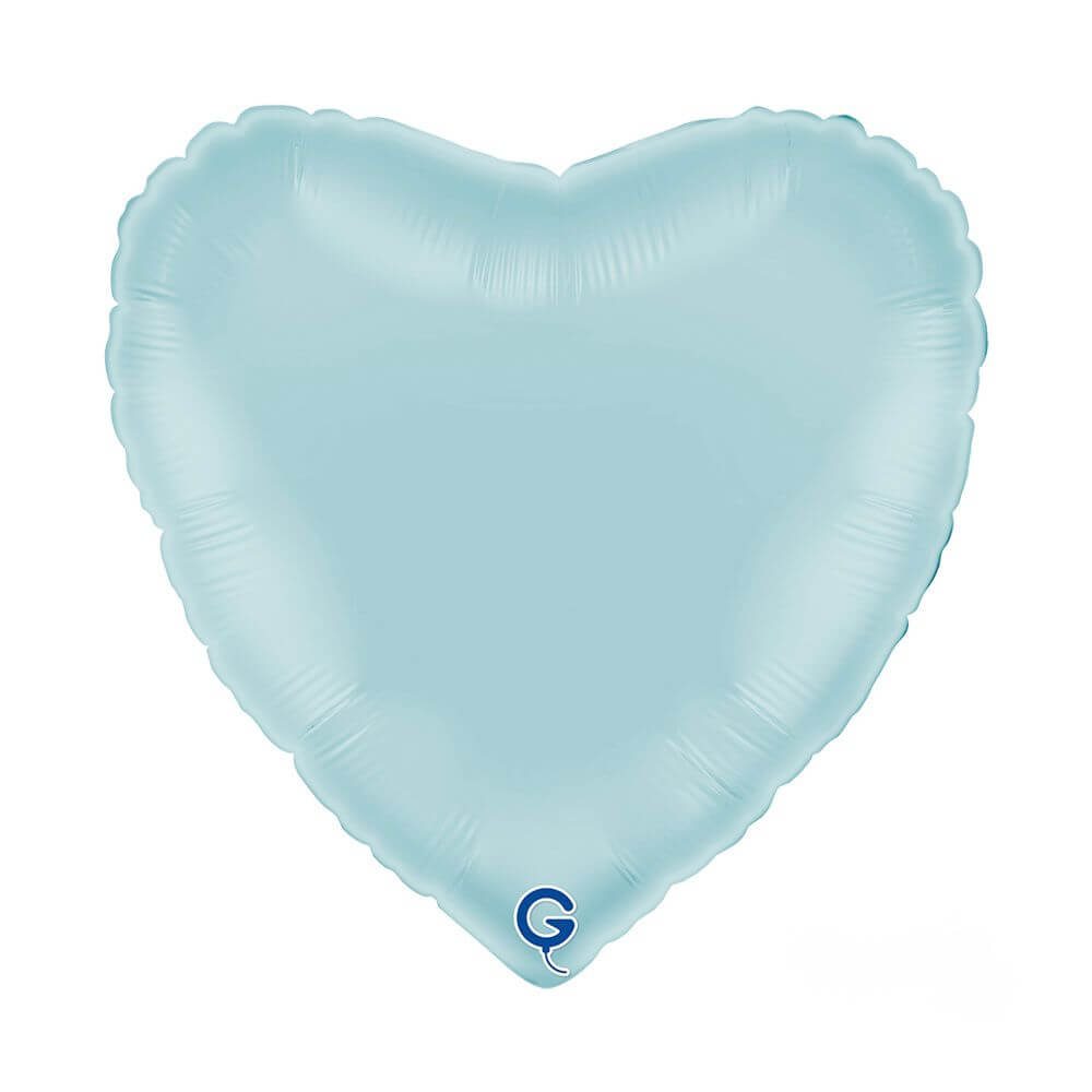 Matte Blue Satin Heart Foil Balloon