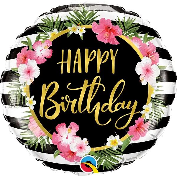 Happy Birthday Tropical Foil Balloon
