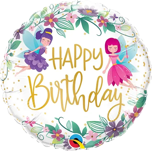 Happy Birthday Fairy Foil Balloon
