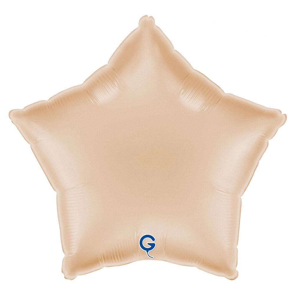 Nude Satin Star Foil Balloon