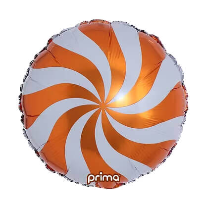Orange Candy Swirl Foil Balloon
