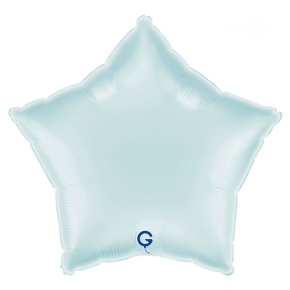 Pastel Blue Satin Star Foil Balloon