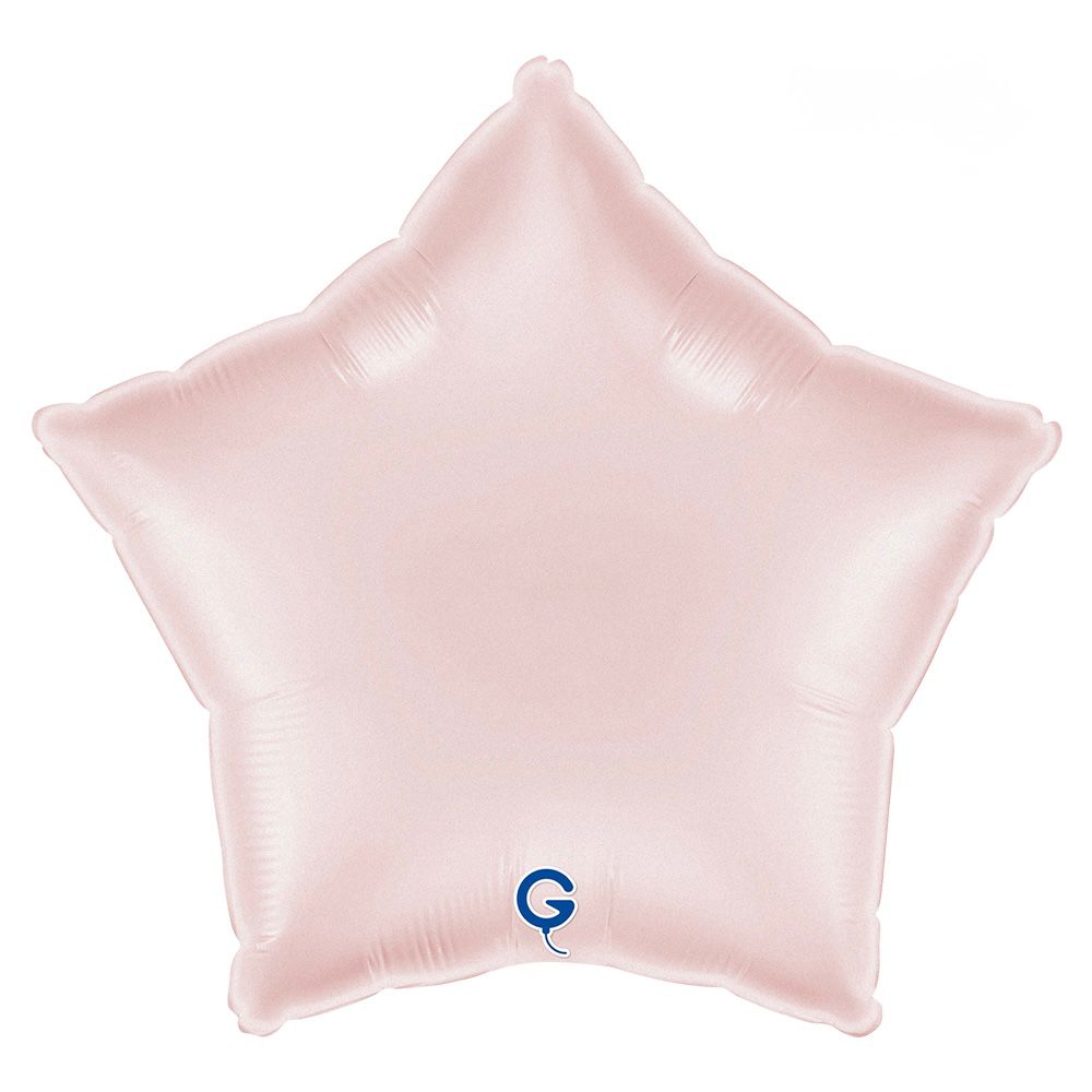 Pastel Pink Satin Star Foil Balloon