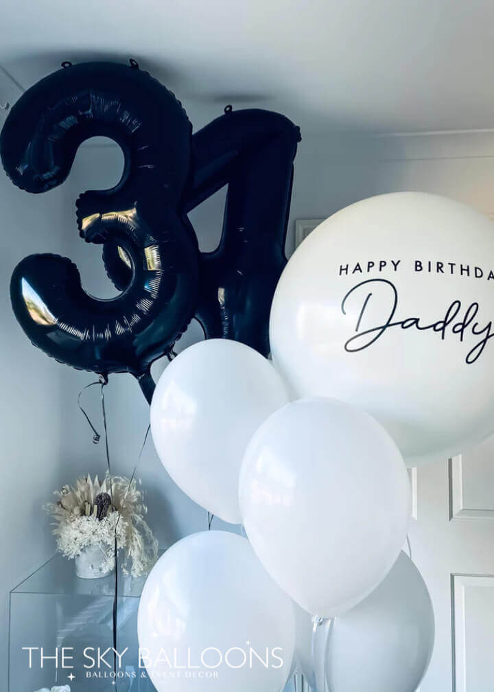 Luxury 24-inch Rose Gold Personalized Bubble Balloon with customizable text for birthdays, weddings, and special events

