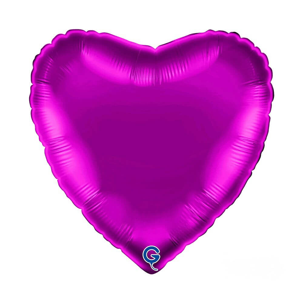 Purple Satin Heart Foil Balloon