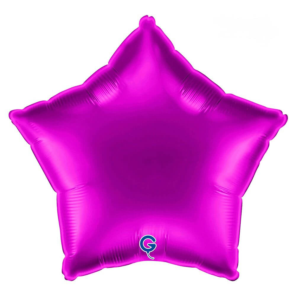 Purple Satin Star Foil Balloon