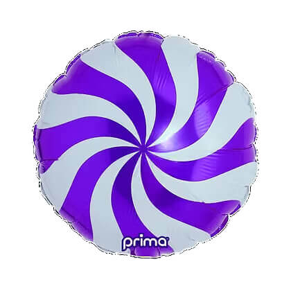 Purple Candy Swirl Foil Balloon